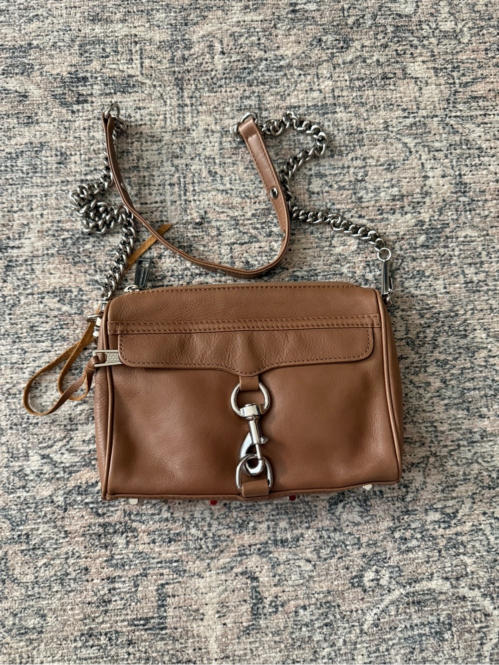 Rebecca Minkoff Leather Crossbody Bag with Silver Hardware